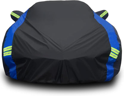 Avecrew Car Cover Waterproof All Weather for Automobiles, Outdoor Heavy Duty Full Exterior Covers for Sedan(194"-208")