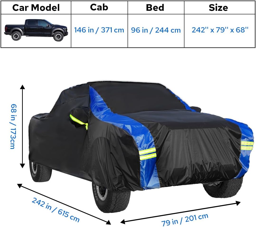 Avecrew Car Cover Waterproof All Weather for Automobiles, Outdoor Heavy Duty Full Exterior Covers for Sedan(194"-208")