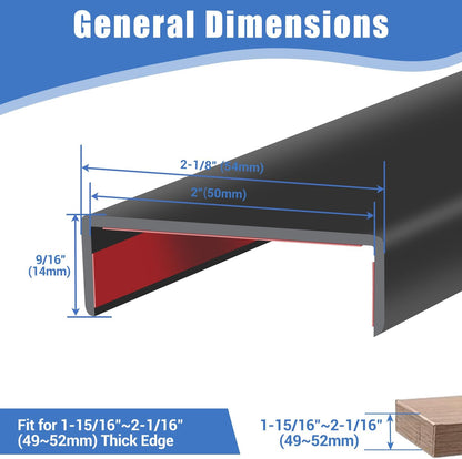 Rubber Edge Trim, Self-Adhesive Rubber Edge Trim, Edge Protector for Sheet Metal, EPDM Material, Fit 1/16"(1.0mm), Length 10Ft, Black Color, U Channel Edge Trim - Colors B