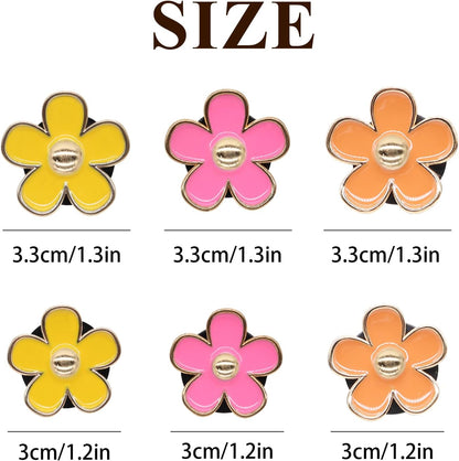 ORIESSE 6pcs Flowers Car Air Freshener Vent Clips Purple White Daisy Air Vent Clip Car Accessories for Women 3.3cm/3cm Flower Vehicle Interior Decor Refillable Diffuser