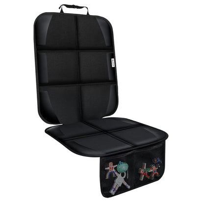 Meolsaek Car Seat Protector for Child Car Seat, Durable 600D Fabric Waterproof Car Seat Cover with Thick Pad Non-Slip Backing，No Imprints (Black 2pcs)