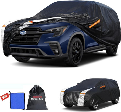 Large SUV Car Cover for Chevy Suburban 100% Waterproof All Weather, Heavy Duty Outdoor Full Exterior Covers Rain Sun Wind UV Protection. - Colors C