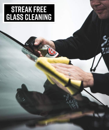 Adam's Polishes Glass Cleaner - Steak Free Car Wash Window Cleaner, All-Natural Streak Free Formula For Car Cleaning, Safe On Tinted & Non-Tinted Glass, Won't Strip Car Wax or Coating
