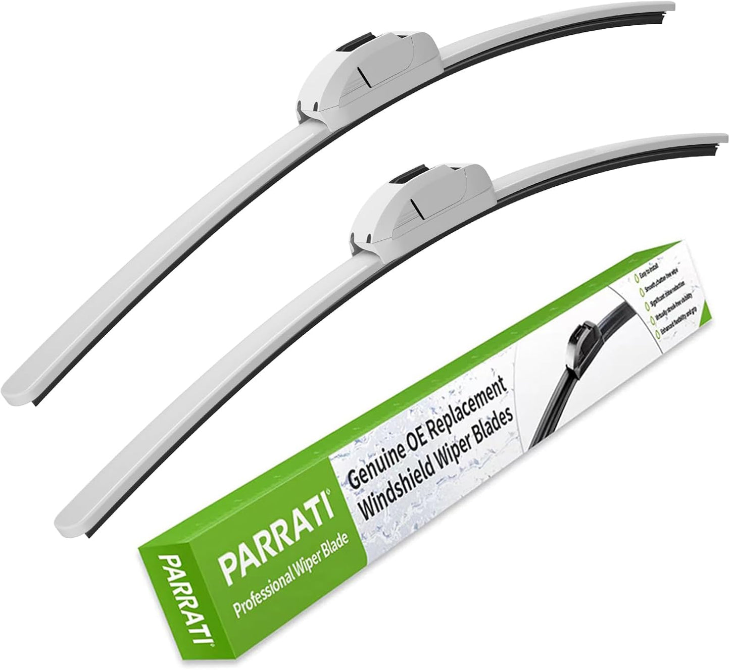 OEM QUALITY 24" +19" PARRATI Premium All-Season Windshield Wiper Blades (Set of 2) - Colors A