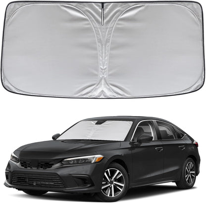 KAYZT Windshield Sun Shade for 2019-2025 2026 Chevy Silverado 1500 /GMC Sierra 1500 2500HD 3500HD Foldable Sunshade Front Window Custom Fit Car Accessories - Colors C