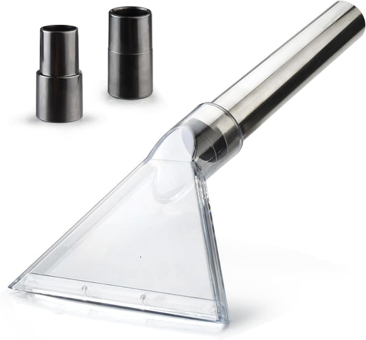 Universal Clear Vacuum Extraction Accessory with 1-1/4“,1-7/8” and 2-1/2” Adapter,Compatible with All Shop Vac Extractor,Wet Dry Vacuum Cleaner Attachments for Upholstery,Carpet Cleaning,Car Detailing