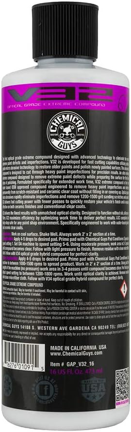 Chemical Guys Gap_V32_04 V32 Optical Grade Extreme Compound (4 oz)