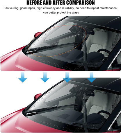 2PCS Windshield Repair Kit, Glass Repair Liquid Automotive Windscreen Crack Fixing Tool, Quick Fix Windshield Rock Chip Repairing Set for Bulls-Eye Half-Moon Star-Shape Crack