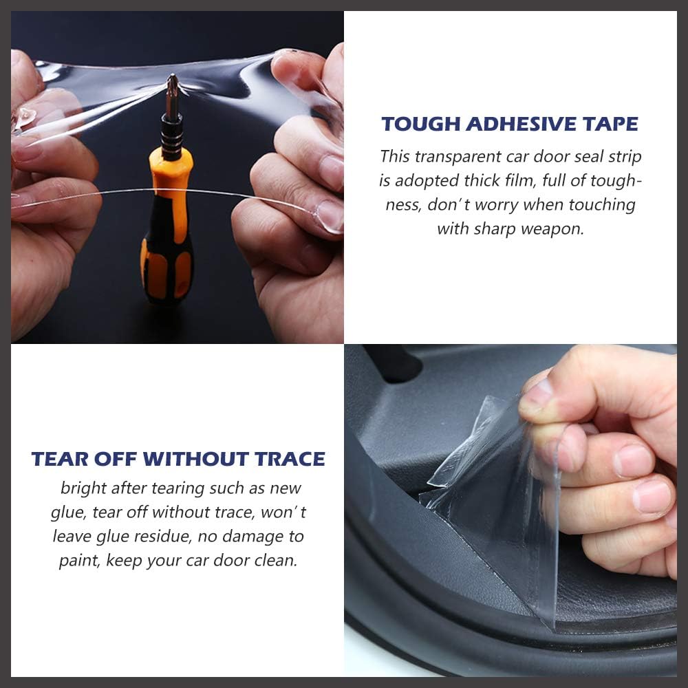 MYFAMIREA Anti-Scratch Anti-Collision Adhesive Strip Car Door Edge Guard Protector Strip Car Door Scuff Plate Protectors Transparent Invisible Tape for Rear Bumper/Door(33Ft x 2In)