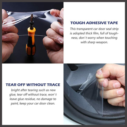 MYFAMIREA Anti-Scratch Anti-Collision Adhesive Strip Car Door Edge Guard Protector Strip Car Door Scuff Plate Protectors Transparent Invisible Tape for Rear Bumper/Door(33Ft x 2In)