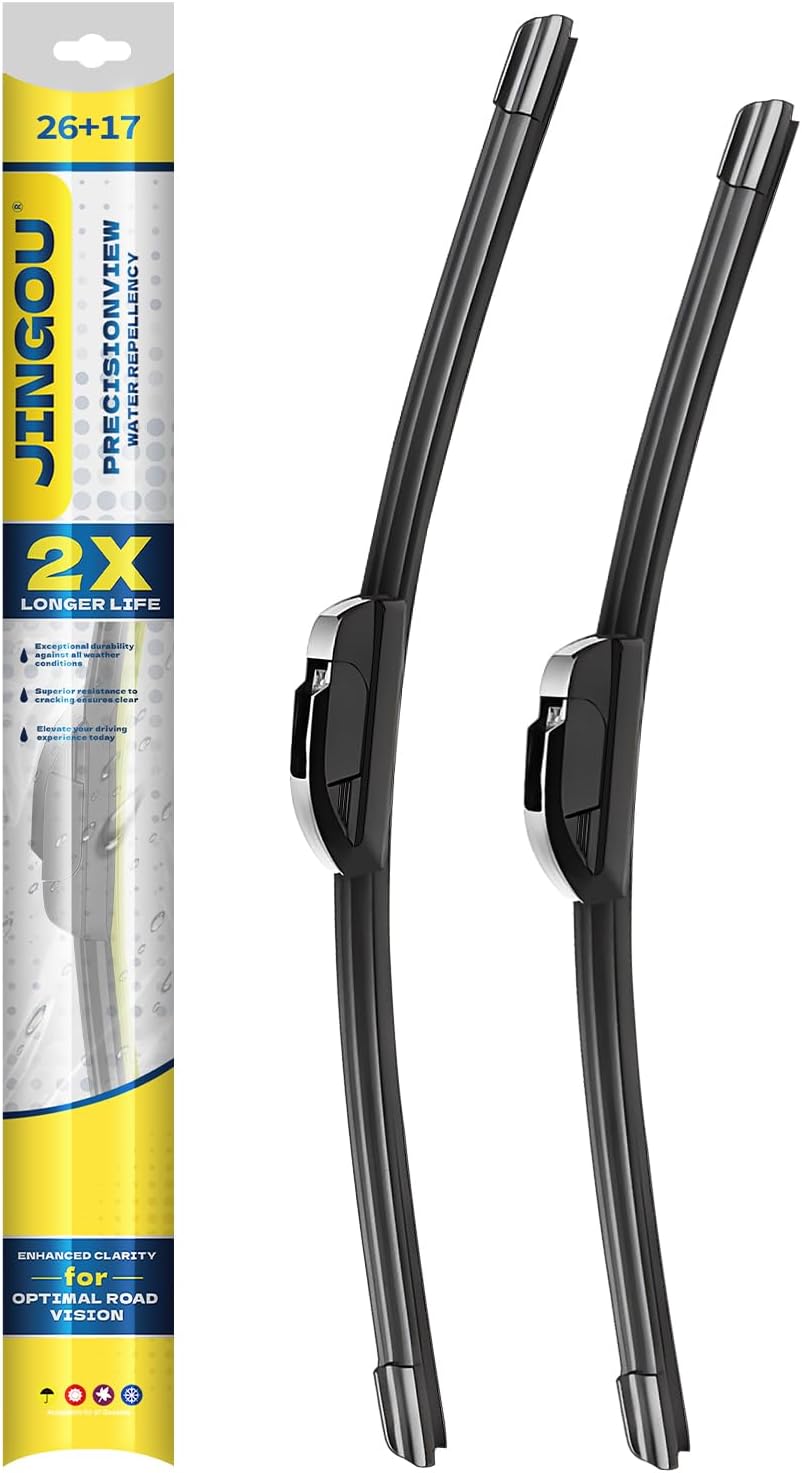 26''+18'' Front Windshield Wiper Blades Compatible with 2012-2017 Toyota Camry/2004-2009 Toyota Prius OEM QUALITY Premium All-Season Automotive Replacement Wipers (Pack of 2) - Colors A