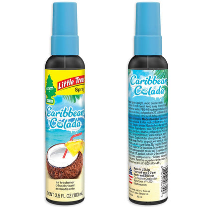 LITTLE TREES Car Air Freshener | Spray Provides a Long-Lasting Scent for Auto or Home | On-the-go Freshness | Black Ice, 6 Air Fresheners