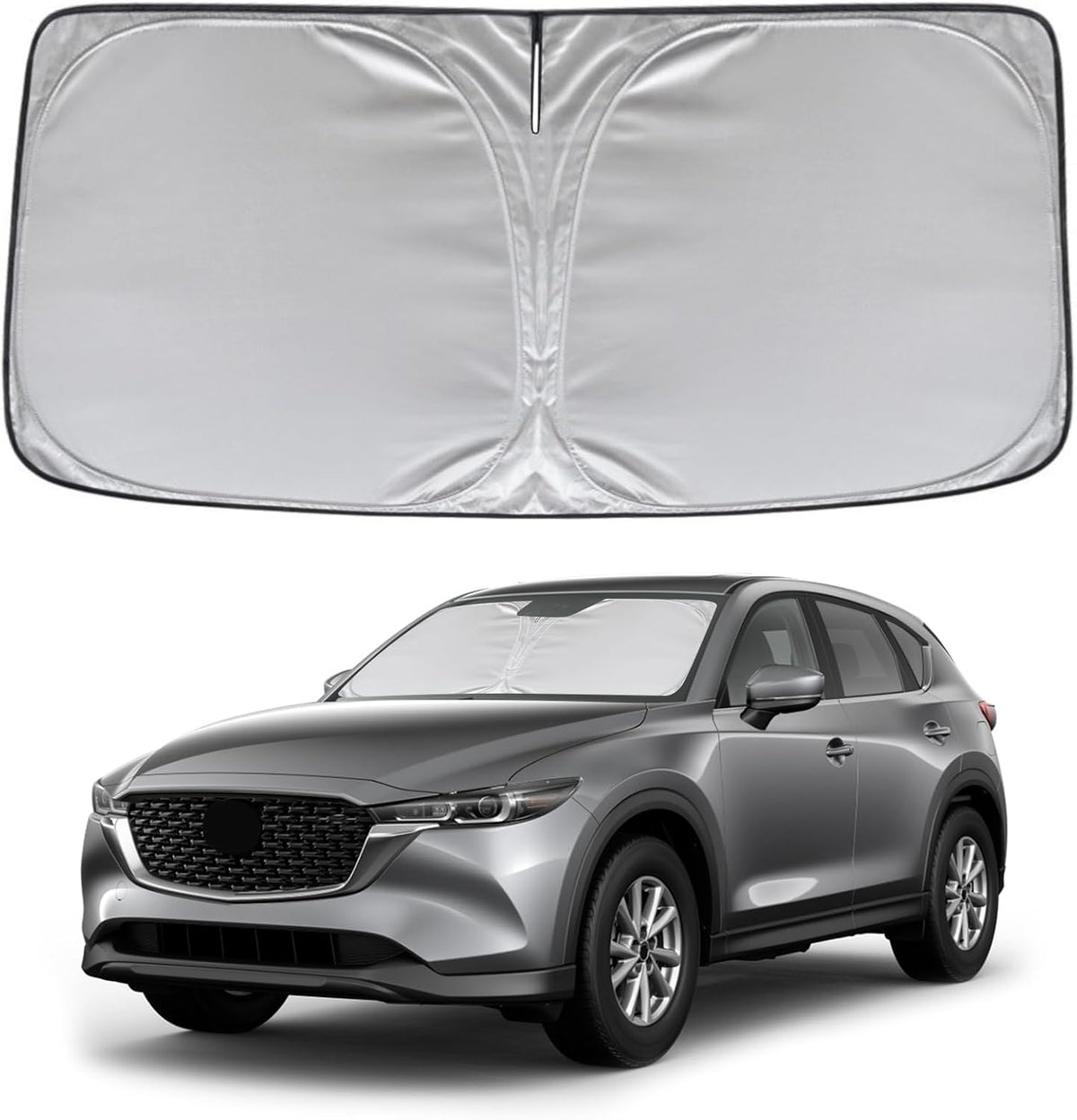 KAYZT Windshield Sun Shade for 2019-2025 2026 Chevy Silverado 1500 /GMC Sierra 1500 2500HD 3500HD Foldable Sunshade Front Window Custom Fit Car Accessories - Colors A