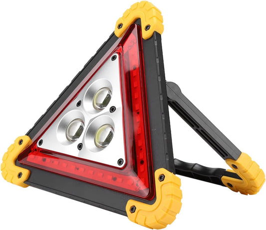 Waterproof Warning Triangle Light, Portable LED Road Flare | Rechargeable warning triangle light for vehicle breakdowns, accidents and emergency work