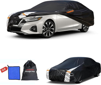 Large SUV Car Cover for Chevy Suburban 100% Waterproof All Weather, Heavy Duty Outdoor Full Exterior Covers Rain Sun Wind UV Protection. - Colors D
