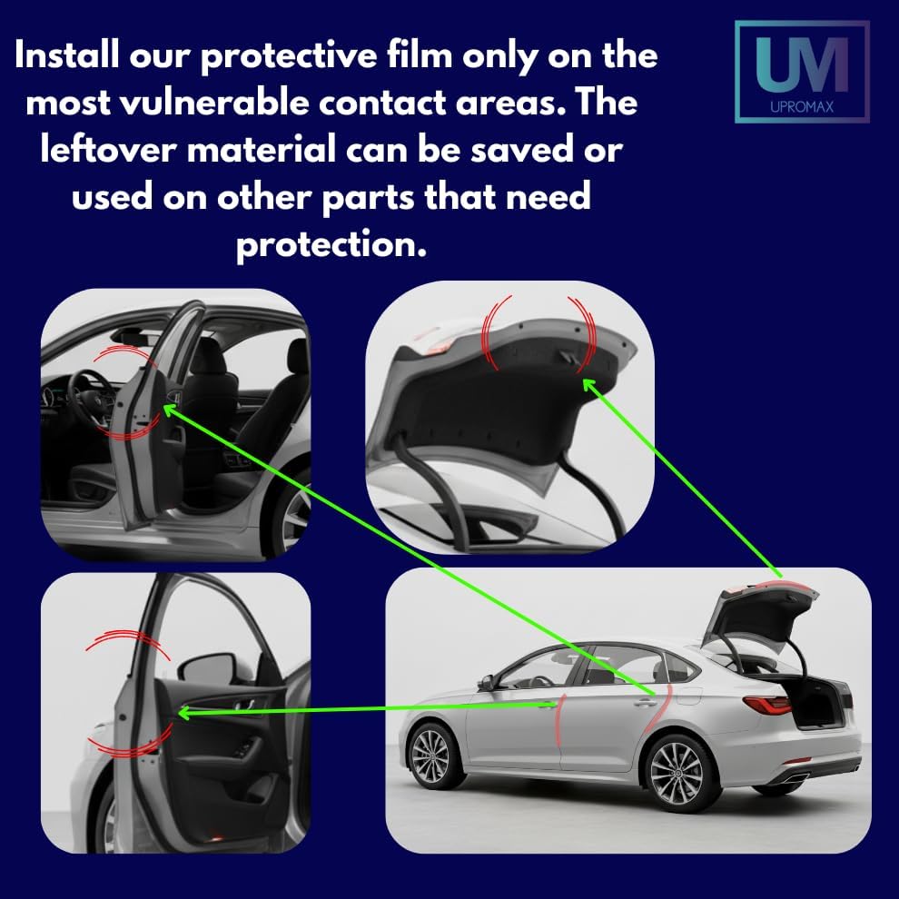 4 Door Edge Upromax Paint Protection Film PPF 8mil Precut Strips, Universal Fit Clear Tape Door Seal, Car Accessories Car Cover, Scotch Guard, Clear Tape, Door Protector, SUV
