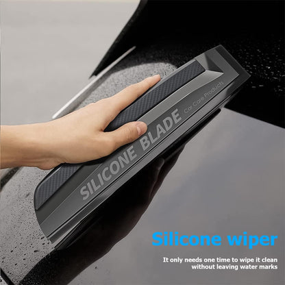 Car Window Squeegee, Soft Silicone Blade for Cleaning Water, Professional One-Piece Auto Glass Water Wiper, 11.8 Inches Water Scraper Cleaner for Shower Doors Mirror, Home Drying Use