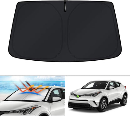 KUST Windshield Sun Shade for Toyota RAV4 2019-2022 2023 2024 2025 2026 Window Accessories Shade Sun Visor Cover Foldable Block UV Rays - Colors A