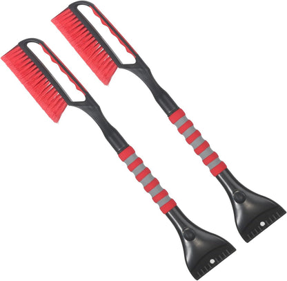 Snow Brush and Ice Scraper for Car Windshield,26.4" Window Scraper Deicer for Car SUV and Truck,Ice Scrapers and Brushes 2 in 1,Winter Car Automotive Exterior Accessories(1Pack Orange)