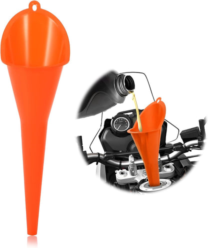 Oil Funnel, Multi-Purpose Plastic Long Neck Oil Funnel, Automotive Use Funnels for Filling Oils Lubricants Water Diesel, Kitchen Funnels for Filling Bottles Jars (Black)