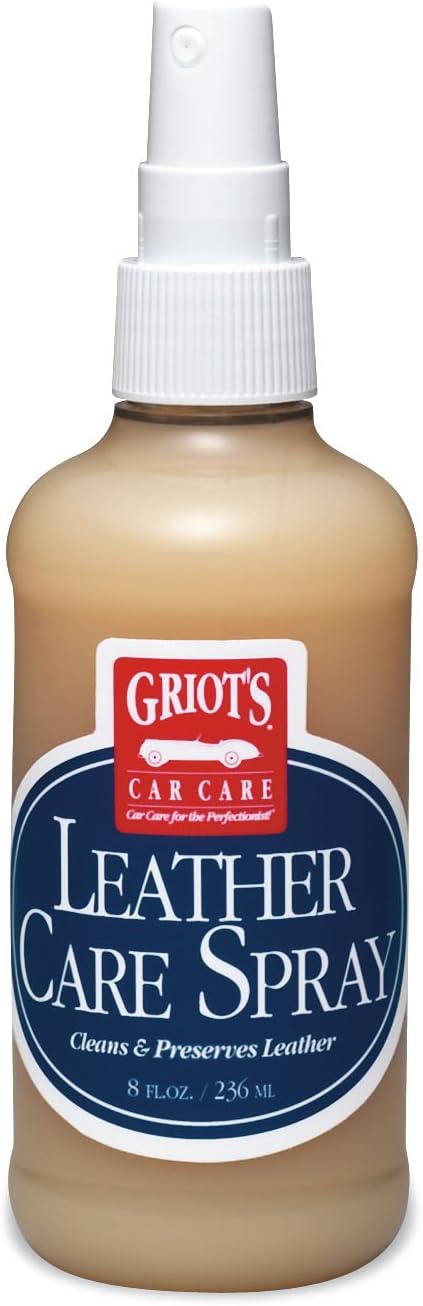 Griot's Garage Leather Care Spray, Car Seat Cleaner and Conditioner for Upholstery, Furniture, Clothing, and More, 10994, 22oz