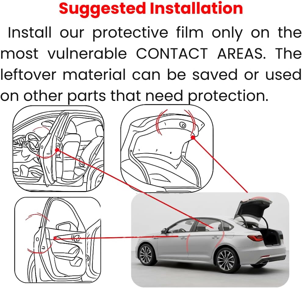 4 Door Edge Upromax Paint Protection Film PPF 8mil Precut Strips, Universal Fit Clear Tape Door Seal, Car Accessories Car Cover, Scotch Guard, Clear Tape, Door Protector, SUV