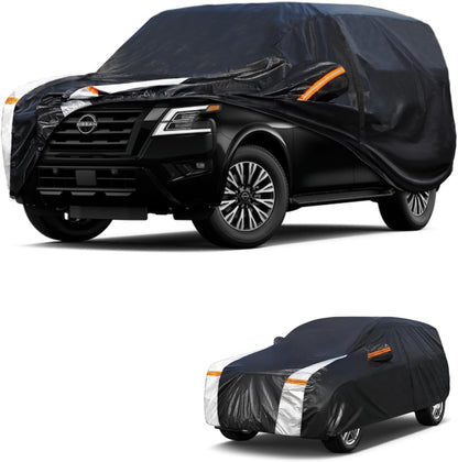 Large SUV Car Cover for Chevy Suburban 100% Waterproof All Weather, Heavy Duty Outdoor Full Exterior Covers Rain Sun Wind UV Protection. - Colors C
