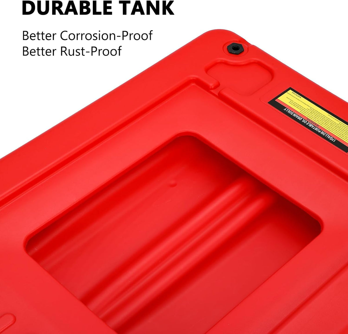 Garvee 20 gal Oil Drain Pan Oil Drain Tank, 76 L Low Profile Oil Drain Pan, Large Capacity Oil Change Pan with Manual Pump & T Foldable Hand and Wheels, 8 ft Hose Oil Drain Cart for Car, SUV, Trucks