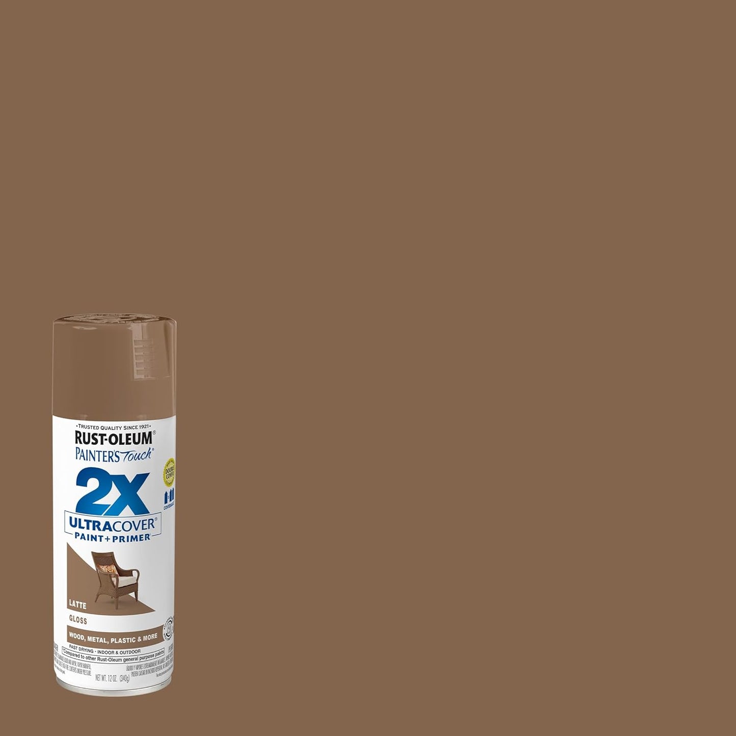 Rust-Oleum 334029 Painter's Touch 2X Ultra Cover Spray Paint, 12 oz, Gloss Clear - Colors F