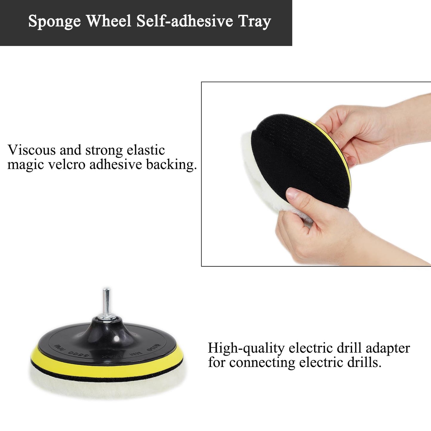 Car Foam Polishing Buffing Kit, Polishing Buffing Pads, Wool Pads,Polishing & Buffing Wheels, for Headlights & Body Foam Wax & Buffer Kits (27)
