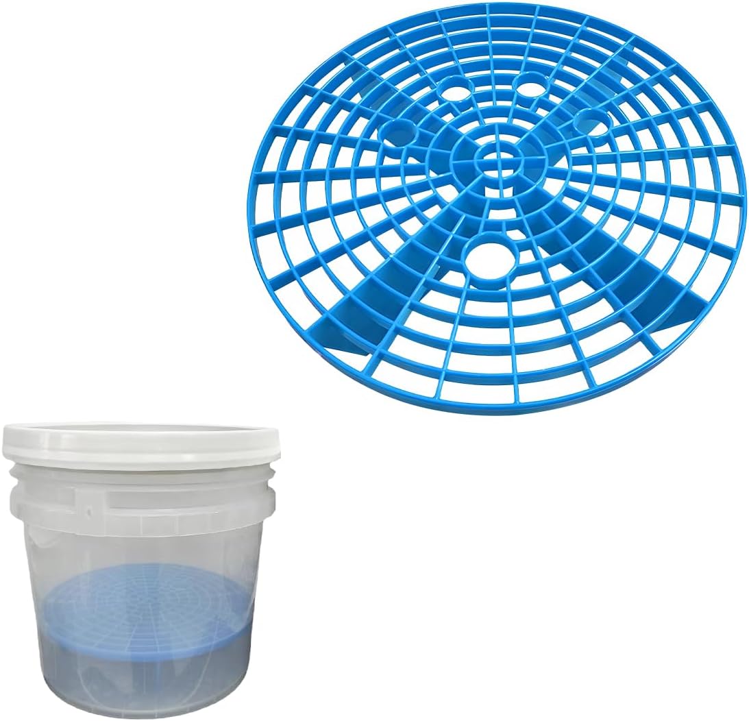 Yourkar Car Wash Bucket Inserts - 2 PCS Plastic Grit Trap for Vehicle Detailing, Auto Dirt Collectors, Fits 12 Inch Diameter Bucket, Universal Car Accessories (Black)