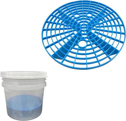 Yourkar Car Wash Bucket Inserts - 2 PCS Plastic Grit Trap for Vehicle Detailing, Auto Dirt Collectors, Fits 12 Inch Diameter Bucket, Universal Car Accessories (Black)