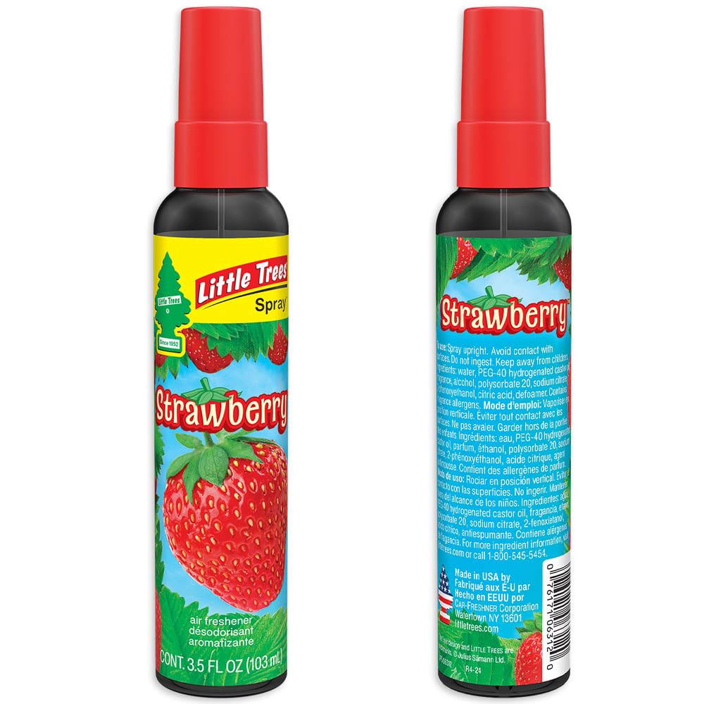 LITTLE TREES Car Air Freshener | Spray Provides a Long-Lasting Scent for Auto or Home | On-the-go Freshness | Black Ice, 6 Air Fresheners