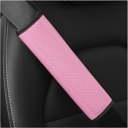 Osilly 2PCS Car Seat Belt Cover, Carbon Fiber Seatbelt Shoulder Protection, Soft Car Seat Belt Strap Cushion Protect Your Neck and Shoulder, Car Accessories Seat Belt Pad for Car Truck (Red)