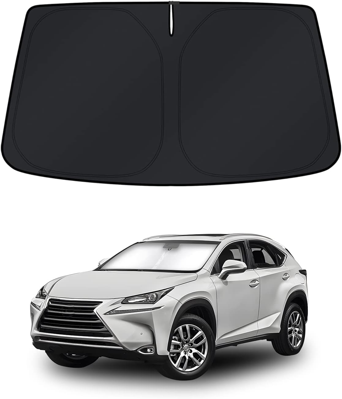 KUST Windshield Sun Shade for Toyota RAV4 2019-2022 2023 2024 2025 2026 Window Accessories Shade Sun Visor Cover Foldable Block UV Rays - Colors B