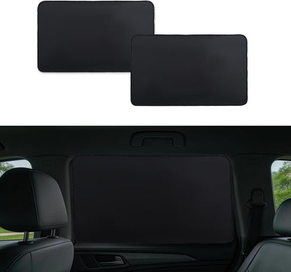 XCBYT Magnetic Car Side Window Shades 4 Pack, 100% Blackout Privacy | Blackout privacy for camping, naps & work. Keeps your car cool. Fits steel frames only, measure first. Handle magnets gently