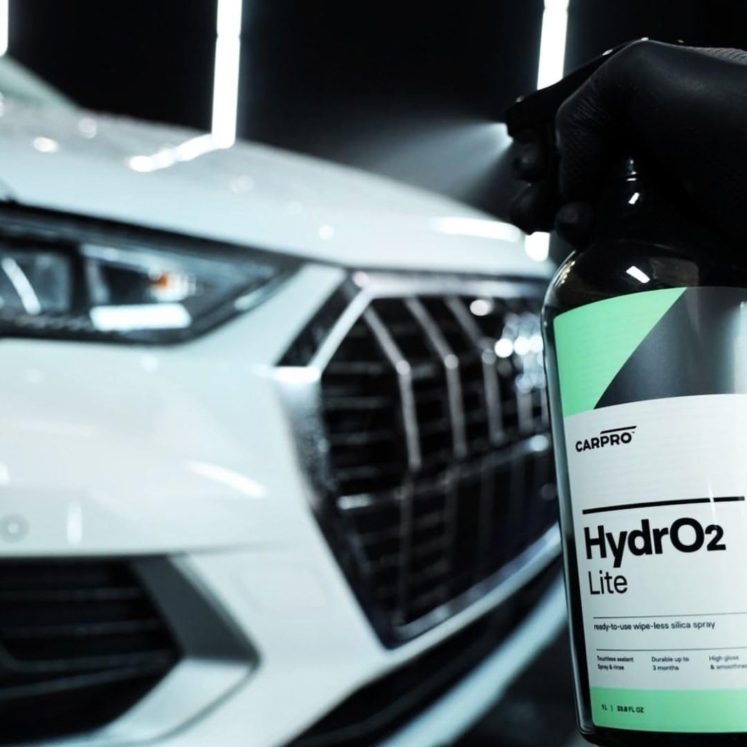 CARPRO HydrO2 Lite Touchless Silica Sealant - Spray-On and Rinse-Off Automotive Paint Sealant - Ready to Use Formula - Liter with Sprayer (34oz)