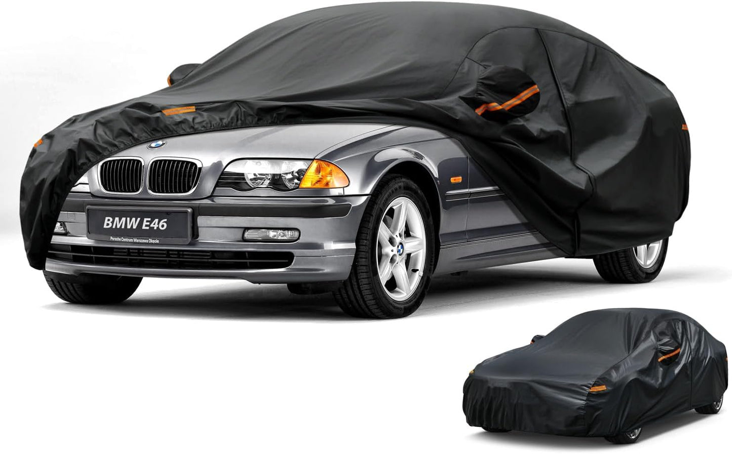 Kayme Sedan Car Cover Waterproof All Weather for Automobiles - See Vehicle Size Chart for Accurate Fit - Outdoor Full Exterior Cover Sun Rain Snow UV Protection with Zipper. Size A4 (See Size Chart)
