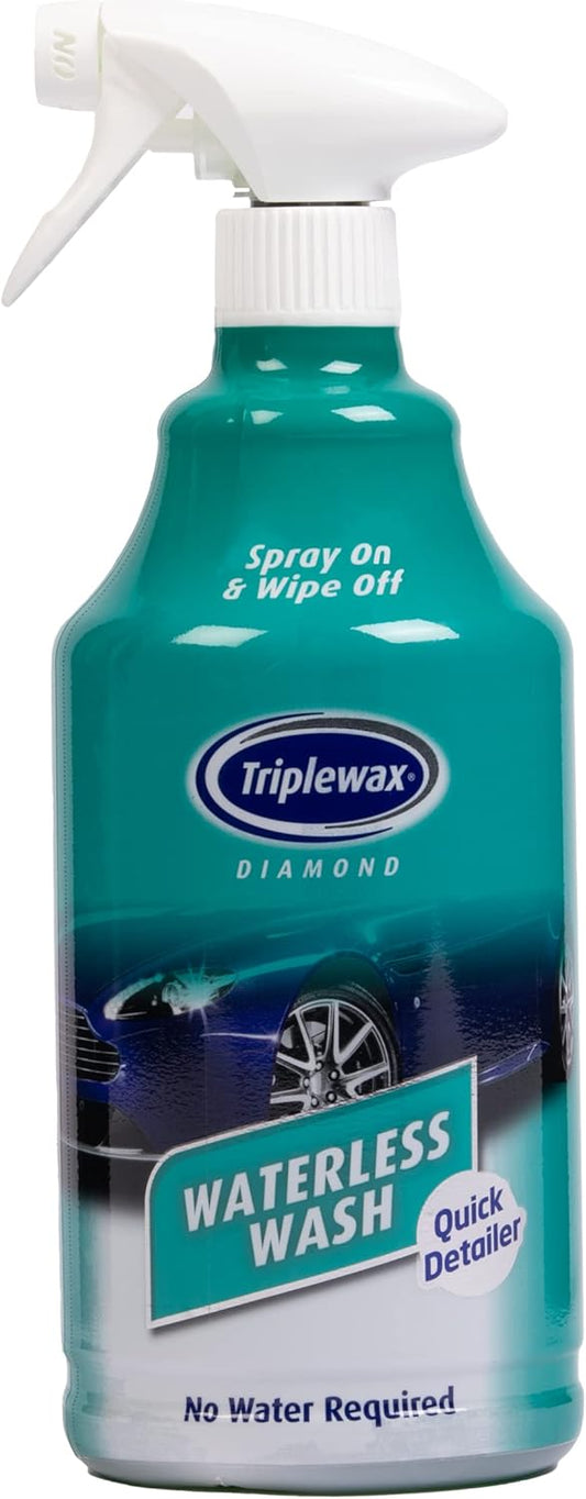 Triplewax Waterless Wash – No-Rinse Car Cleaner for Instant Shine and Dirt Removal, 34 fl oz