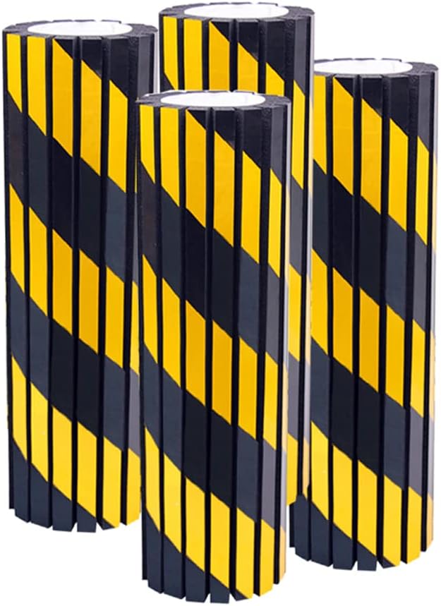Garage Wall Protector Foam Wall Column Guard for Parking Garages - Reflective Edge Protector - 4 Pack Pole Guard - Wall Edge and Bumpers Guards