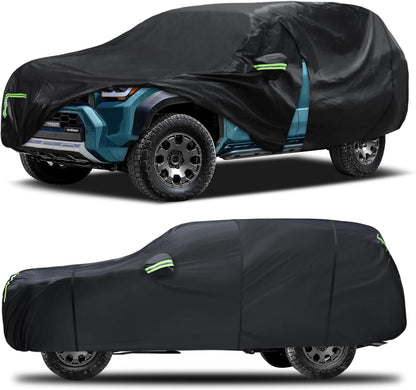 Car Cover Custom Fit for Honda CRV 1997-2025,Toyota RAV4 1996-2025, 6 Layers Truck Cover Waterproof All Weather for Automobiles,Outdoor Full Exterior Cover,Rain, Sun, Wind Protection,Black