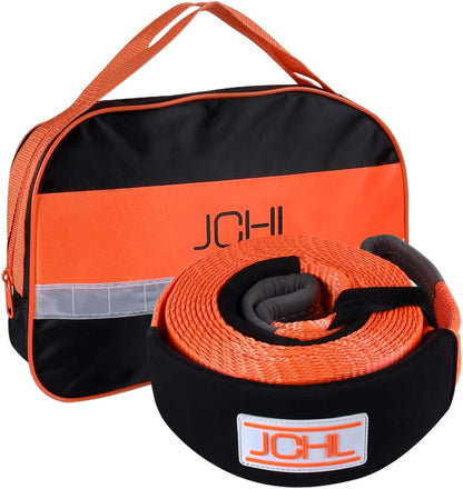 Tow Strap with Hooks 2in X20Ft Recovery Strap 10,000LB Break Strengthened Towing Rope for Towing Vehicles in Roadside Emergency