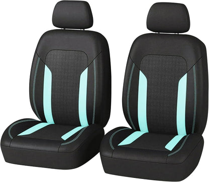 2 Pack Universal Car Seat Cover with Breathable Mesh Backrest,Comfortable Car Seat Protector with Foam Padding and Retaining Buckle,Highly Elastic Car Seat Covers Full Set (Pink)