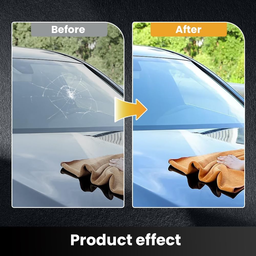 Car Windshield Crack Repair Kit, 2026 New Glass Repair Liquid for Cracks Glass Cracks Gone Repair Kit Windshield Repair Kit, Quick Fix Windshield and Glass Repair Tools for Chips and Cracks (1)