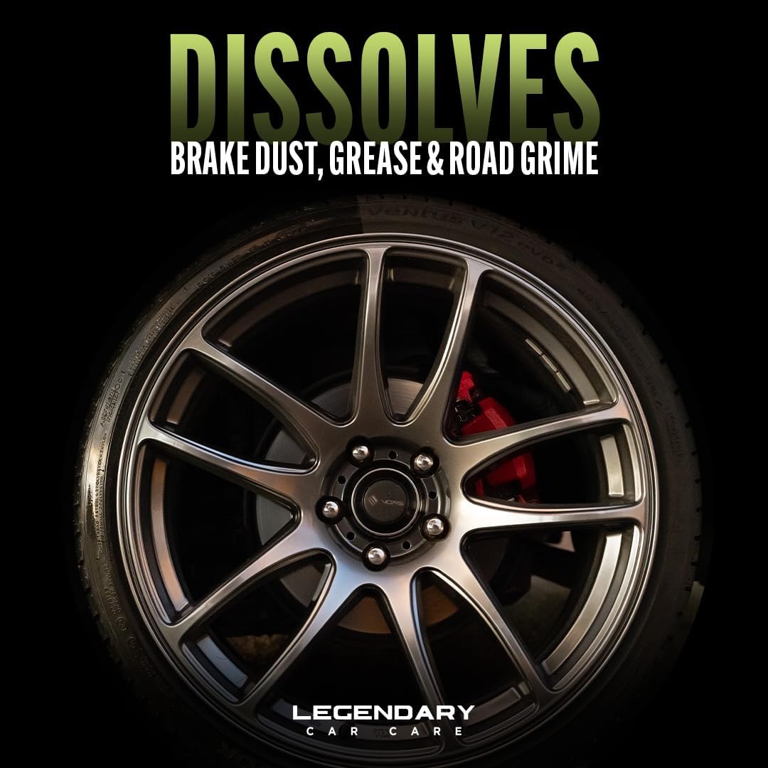 Legendary Wheel Cleaner Spray 16oz - Deep Cleaning Formula for All Wheel & Rim Finishes - Removes Brake Dust, Dirt & Grime