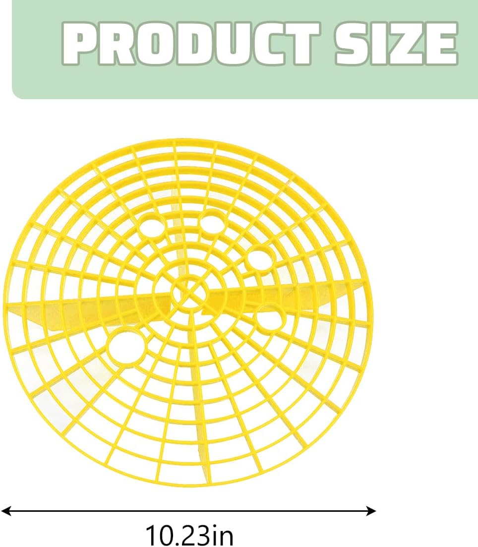 Car Wash Bucket Grit Trap Inserts, Vehicle Detailing Wash Filter for Remove Dust and Dirt, Automotive Cleaning Tool Fits 12 Inch Diameter Bucket, Universal for SUV RV Truck (Black)