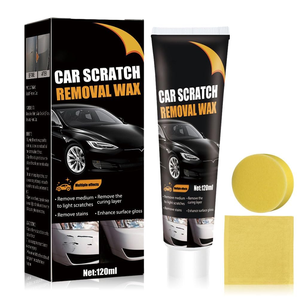 Scratch Remover for Vehicles,2026 New Scratch Removal Wax,Containing Wiping Sponge car Paint Scratch Repair Polishing Wax,Used for Deep Scratches on Various Vehicles (2pc)