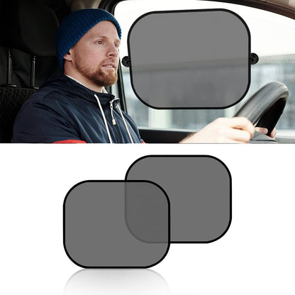 2 Pack Universal Car Window Shade, Cling Sunshade - Sun, Glare and UV Rays Protection for Your Child - Baby Side Window Car Sun Shades, Blocks Over 98% of Harmful UV Rays (Large)