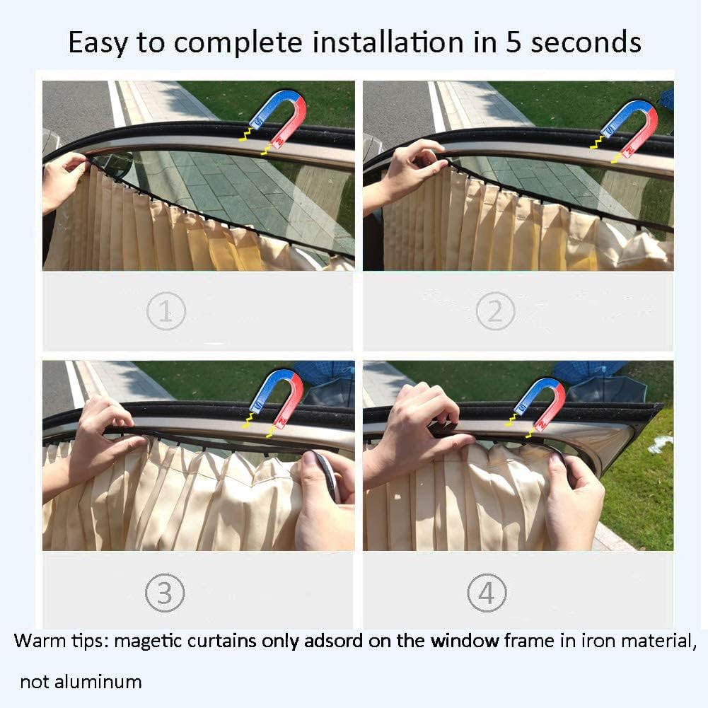 ZATOOTO Suede Car Window Shades 4PCS - Car Window Covers for Ultimate Privacy, UV Protection, and Heat Insulation, Side Window Sun Shade Perfect for Camping, Travel, Baby Safety, and Daily Use