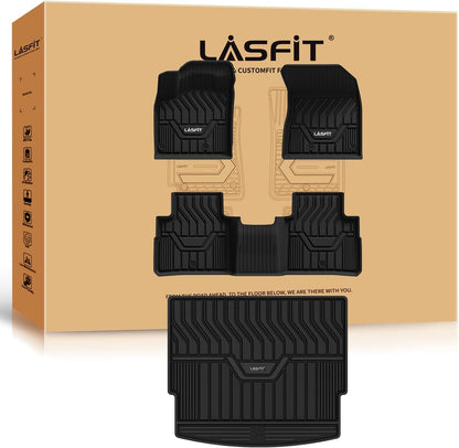 LASFIT Floor Mats Fits for Hyundai Sonata 2020-2026 (Only for FWD & Gas) & Kia K5 2021-2025 (Only for FWD) Custom Fit TPE All Weather Floor Liners Car Mats Accessories, Black